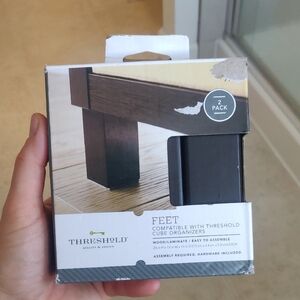 New!Threshold 2-Pack Compatible Cube Organizers Furniture Feet Dark Brown Y2K
